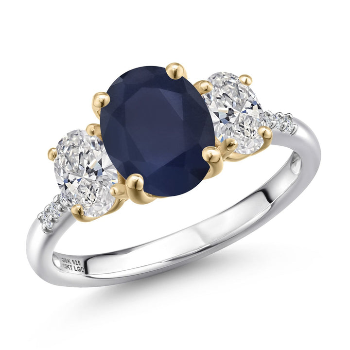 Ring in 925 Sterling Silver and 10K Yellow Gold