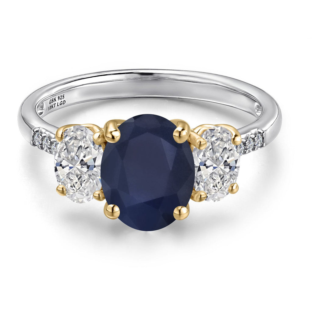 Ring in 925 Sterling Silver and 10K Yellow Gold