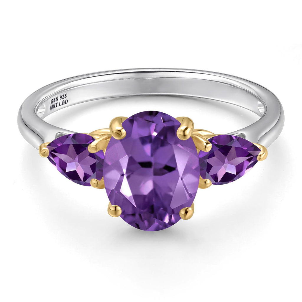 Ring in 925 Sterling Silver and 10K Yellow Gold
