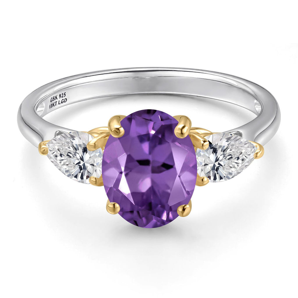 Ring in 925 Sterling Silver and 10K Yellow Gold