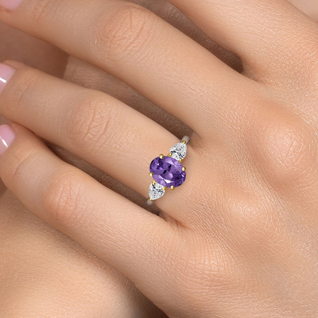 Ring in 925 Sterling Silver and 10K Yellow Gold