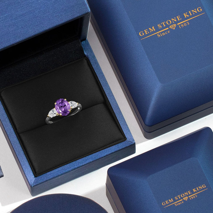 Ring in 925 Sterling Silver and 10K Yellow Gold