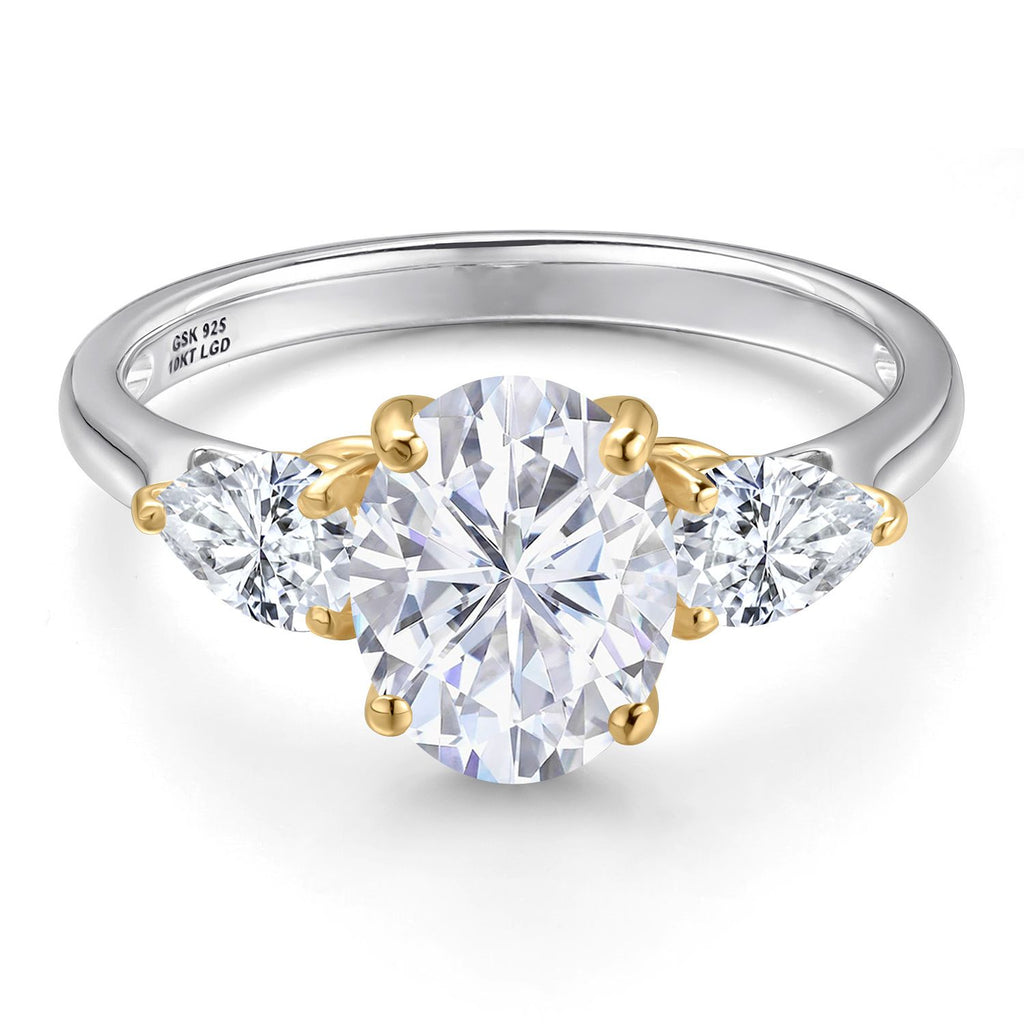 Ring in 925 Sterling Silver and 10K Yellow Gold