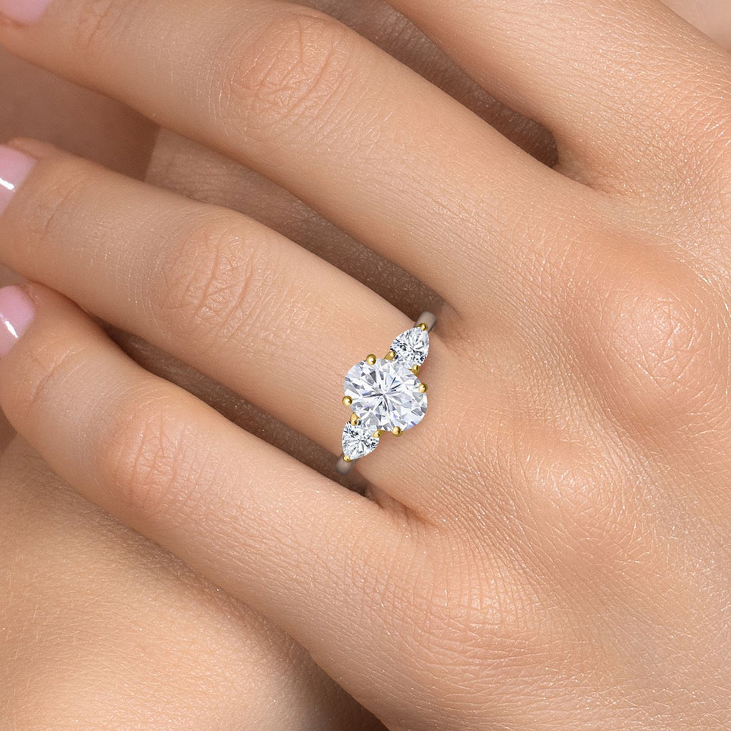 Ring in 925 Sterling Silver and 10K Yellow Gold