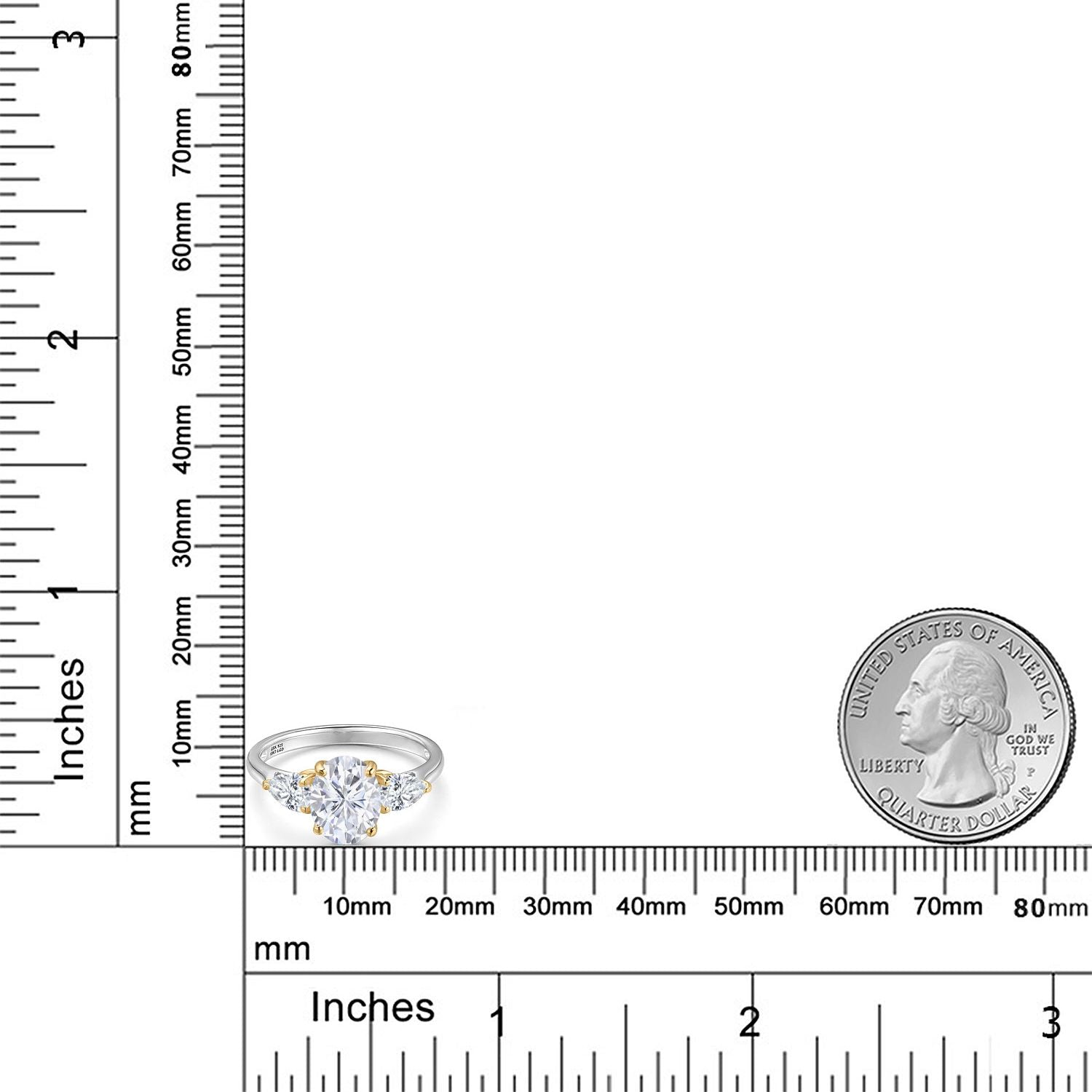 Ring in 925 Sterling Silver and 10K Yellow Gold