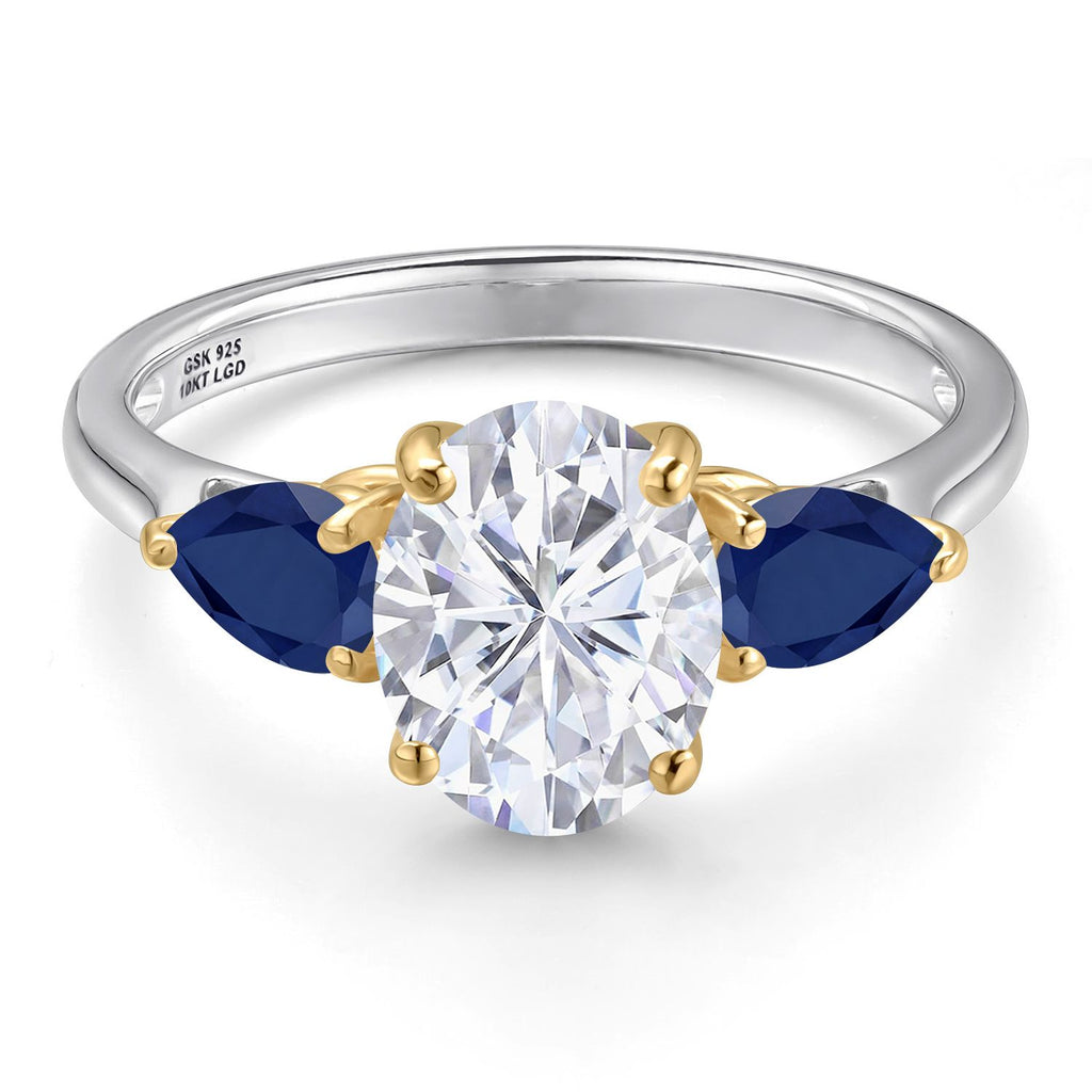 Ring in 925 Sterling Silver and 10K Yellow Gold