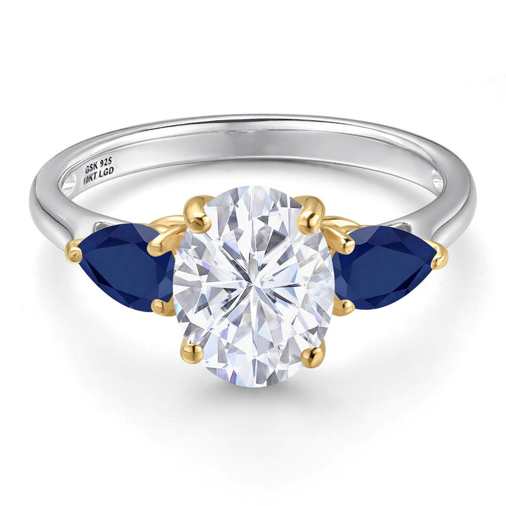 Ring in 925 Sterling Silver and 10K Yellow Gold
