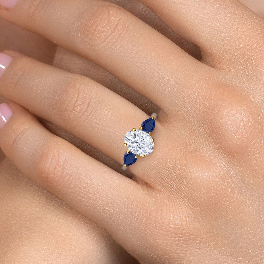Ring in 925 Sterling Silver and 10K Yellow Gold