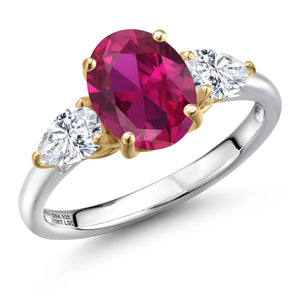 Ring in 925 Sterling Silver and 10K Yellow Gold