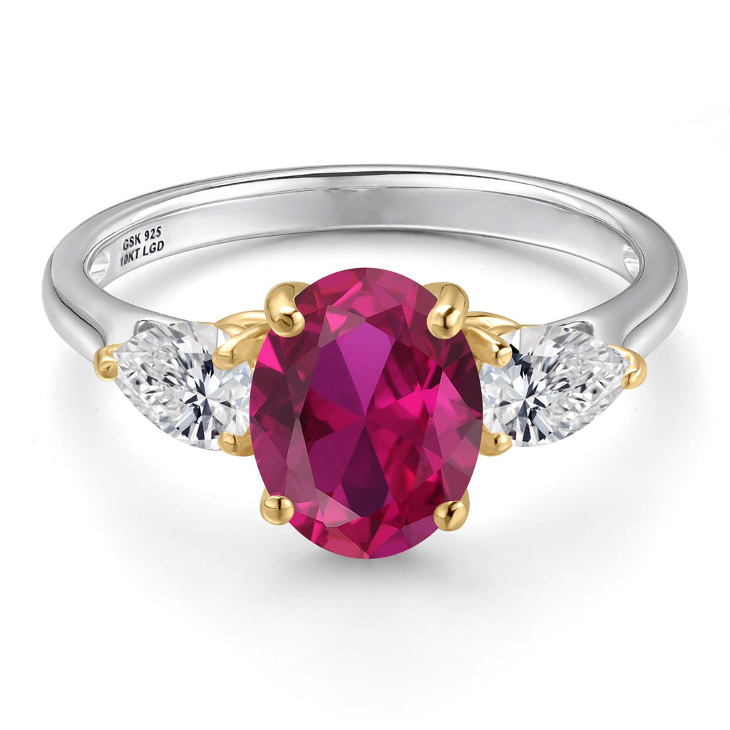 Ring in 925 Sterling Silver and 10K Yellow Gold