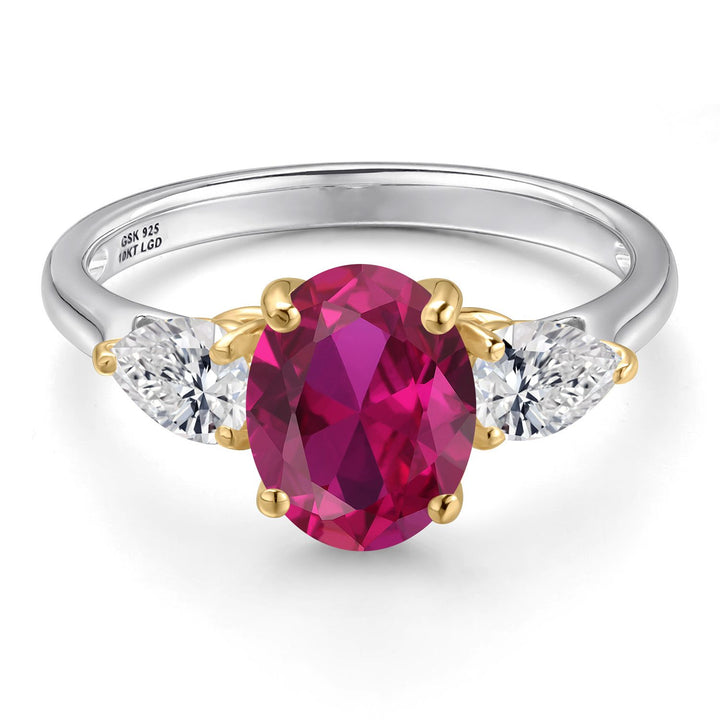 Ring in 925 Sterling Silver and 10K Yellow Gold