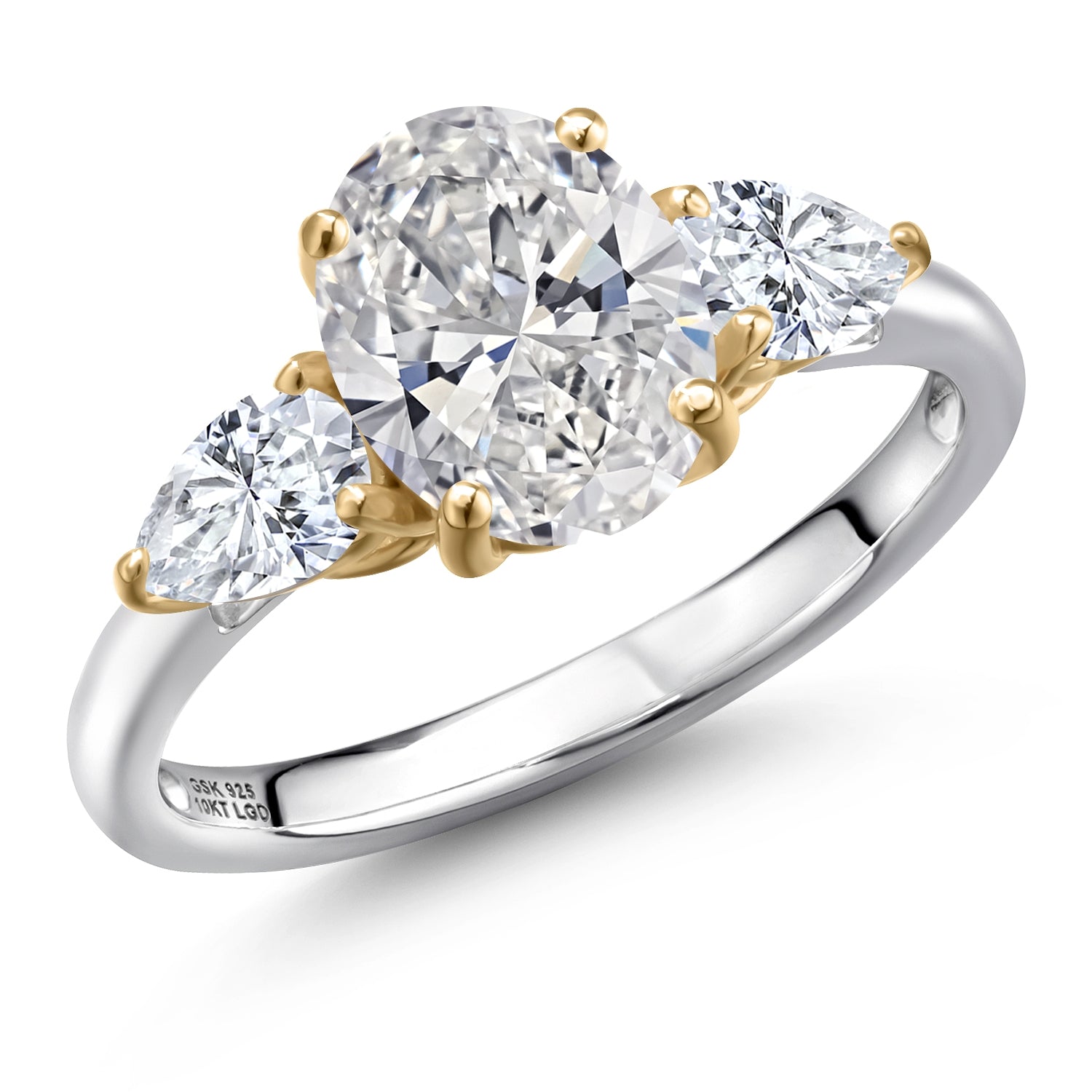 5_Ring in 925 Sterling Silver and 10K Yellow Gold