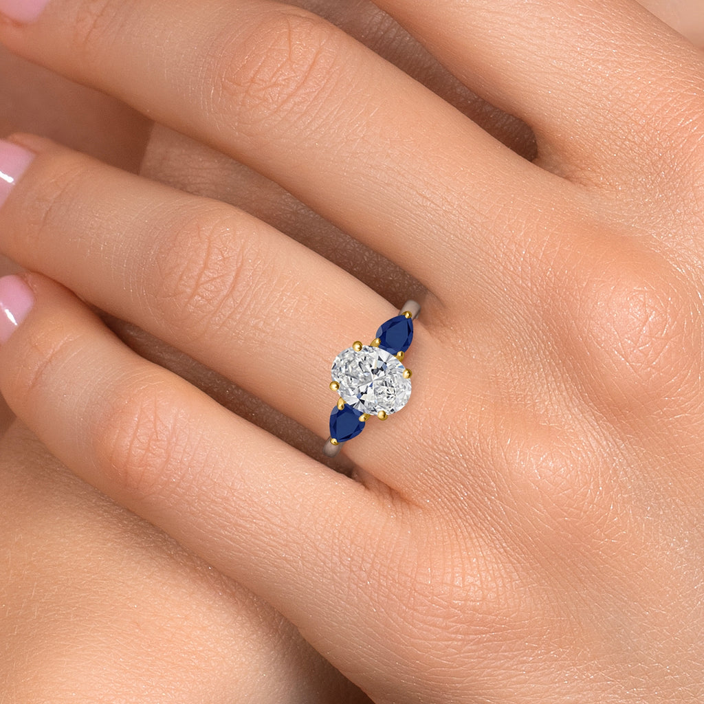Ring in 925 Sterling Silver and 10K Yellow Gold