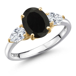 Ring in 925 Sterling Silver and 10K Yellow Gold