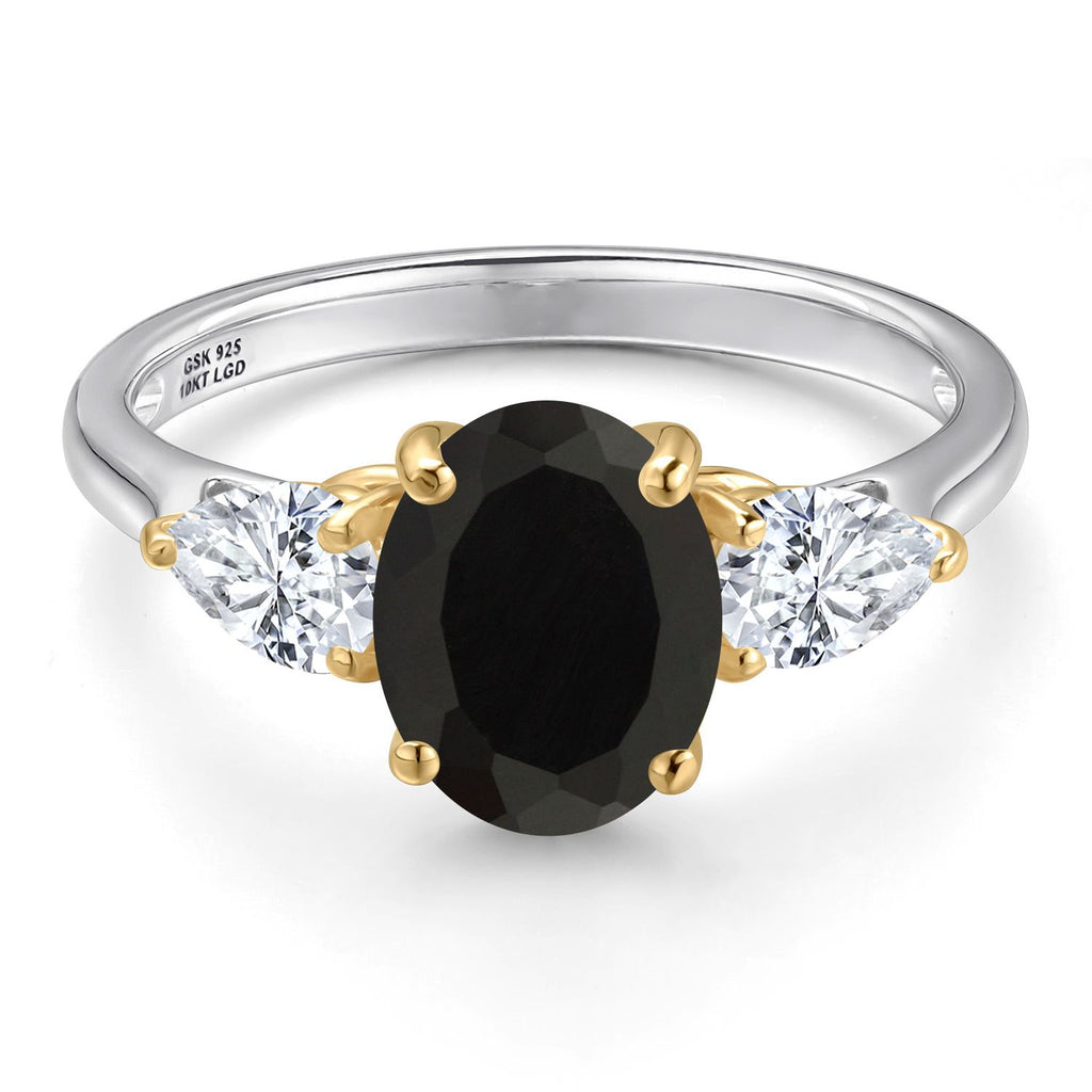 Ring in 925 Sterling Silver and 10K Yellow Gold