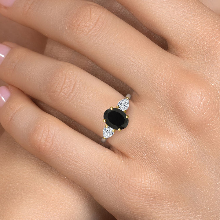 Ring in 925 Sterling Silver and 10K Yellow Gold