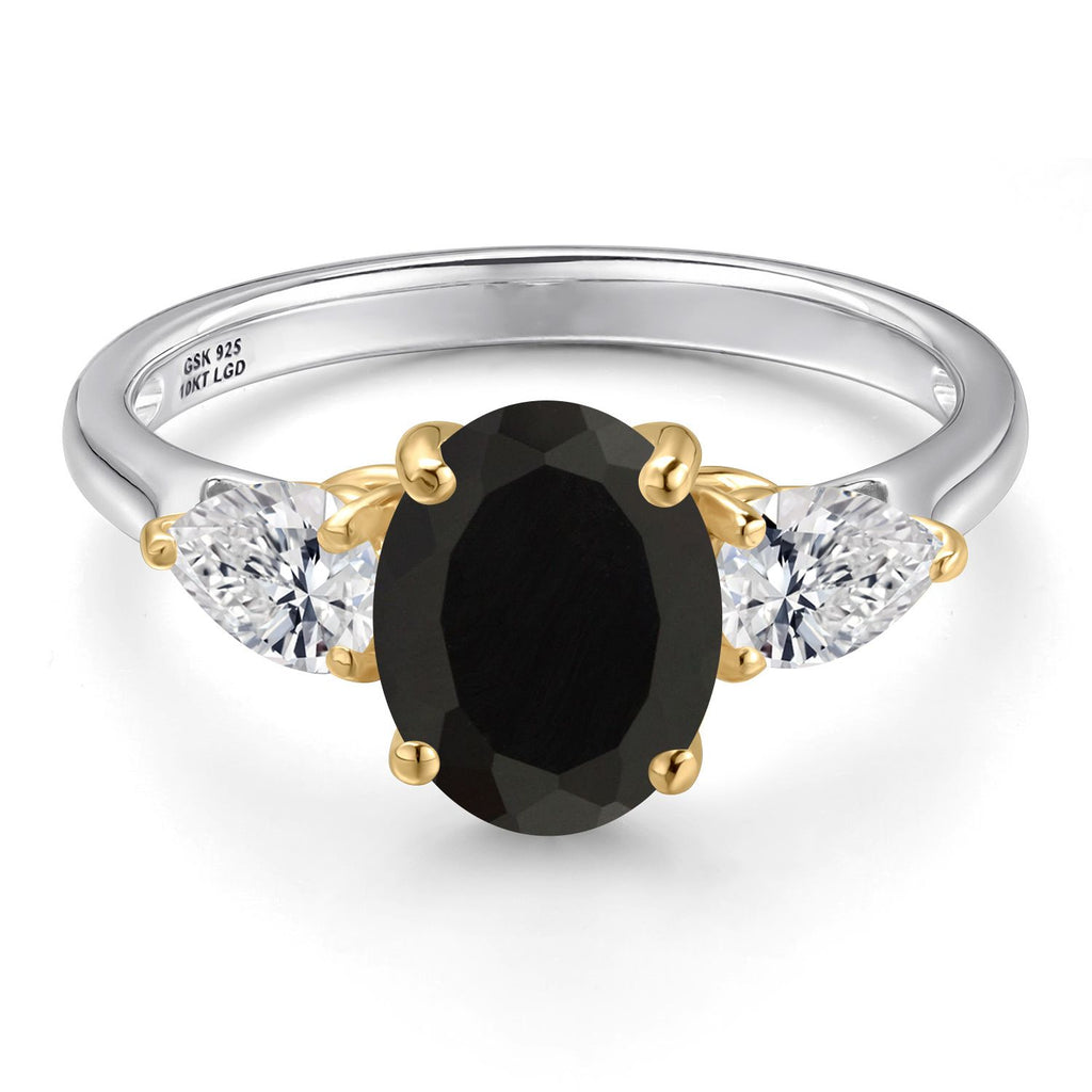 Ring in 925 Sterling Silver and 10K Yellow Gold