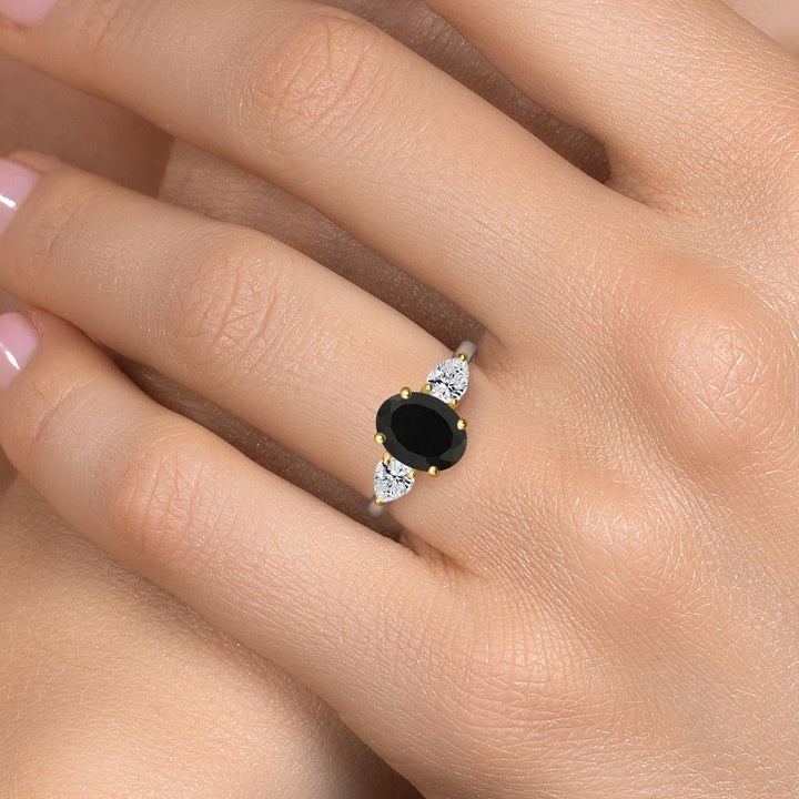 Ring in 925 Sterling Silver and 10K Yellow Gold