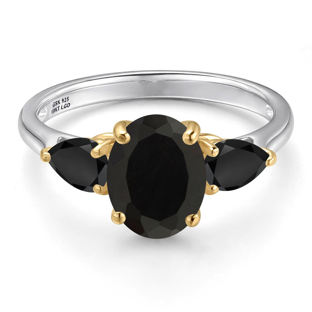 Ring in 925 Sterling Silver and 10K Yellow Gold