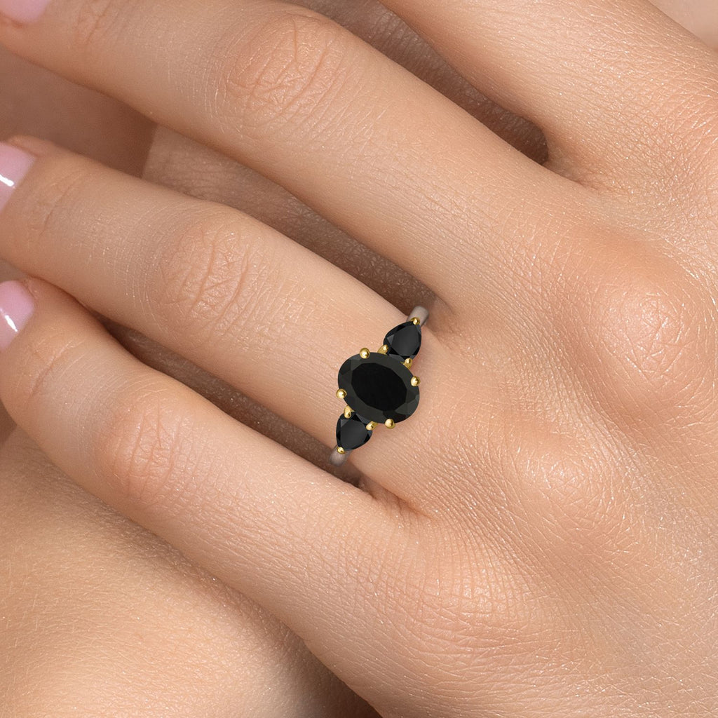 Ring in 925 Sterling Silver and 10K Yellow Gold