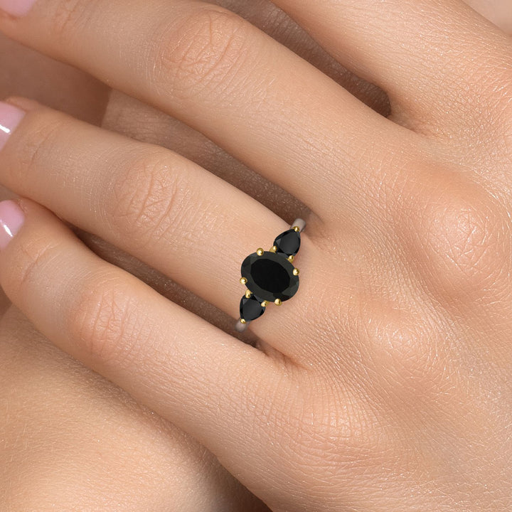 Ring in 925 Sterling Silver and 10K Yellow Gold