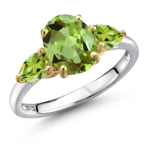 Ring in 925 Sterling Silver and 10K Yellow Gold