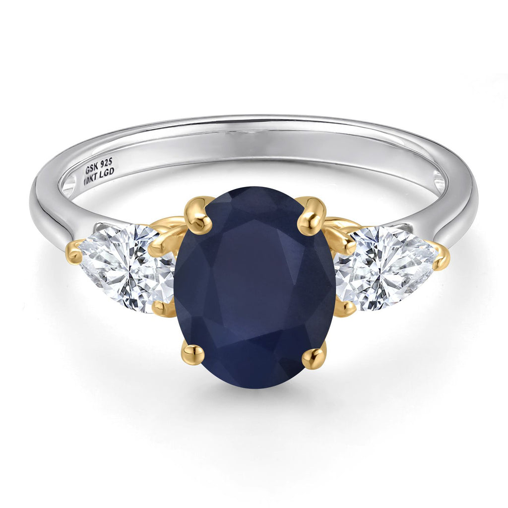 Ring in 925 Sterling Silver and 10K Yellow Gold