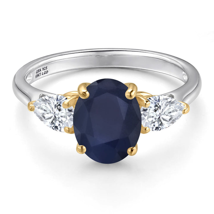 Ring in 925 Sterling Silver and 10K Yellow Gold