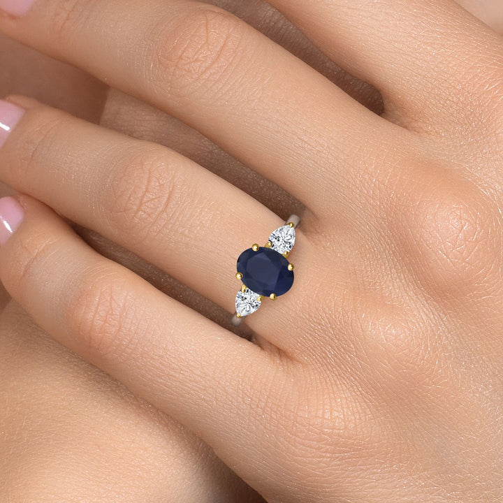Ring in 925 Sterling Silver and 10K Yellow Gold