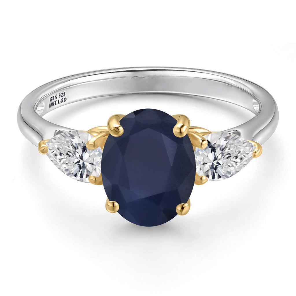 Ring in 925 Sterling Silver and 10K Yellow Gold