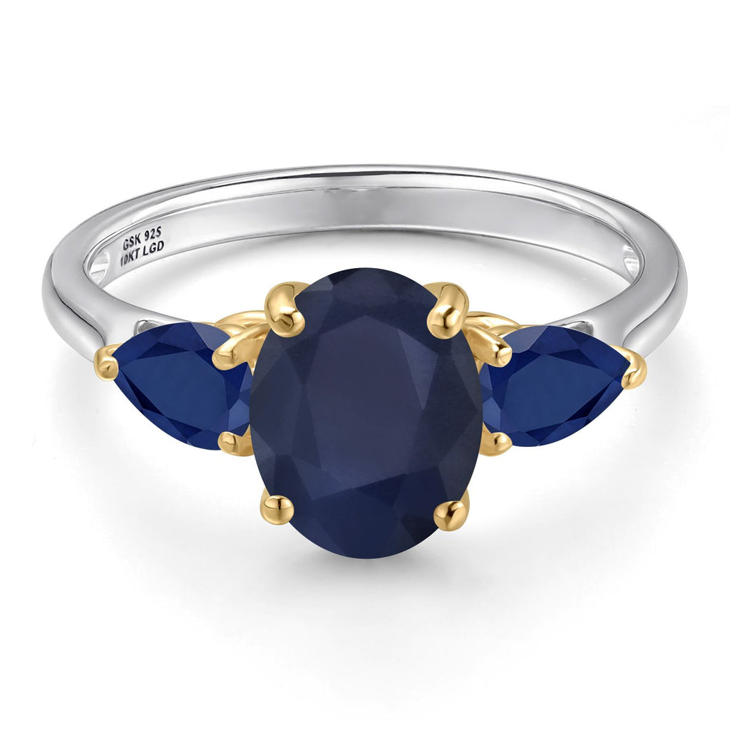 Ring in 925 Sterling Silver and 10K Yellow Gold