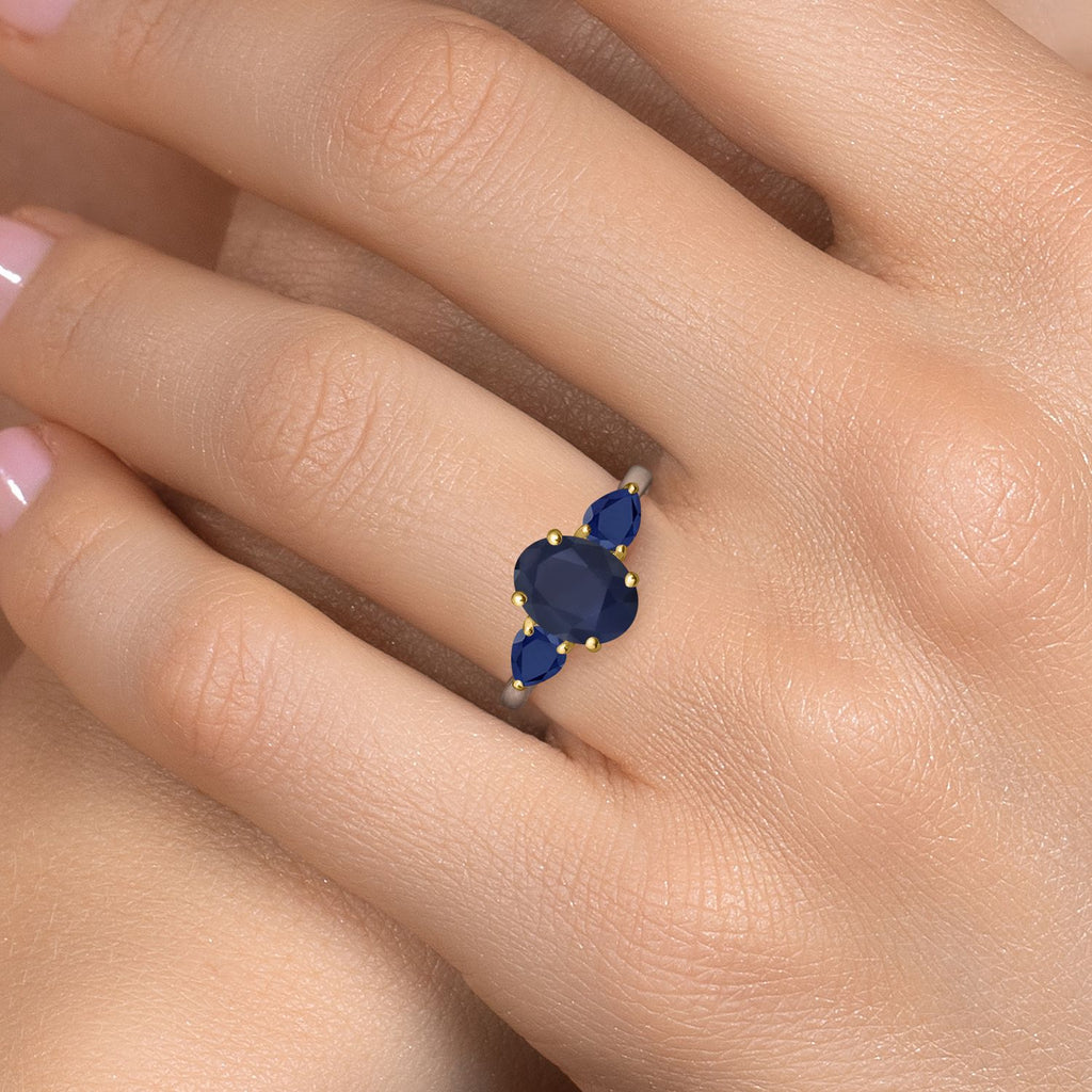 Ring in 925 Sterling Silver and 10K Yellow Gold