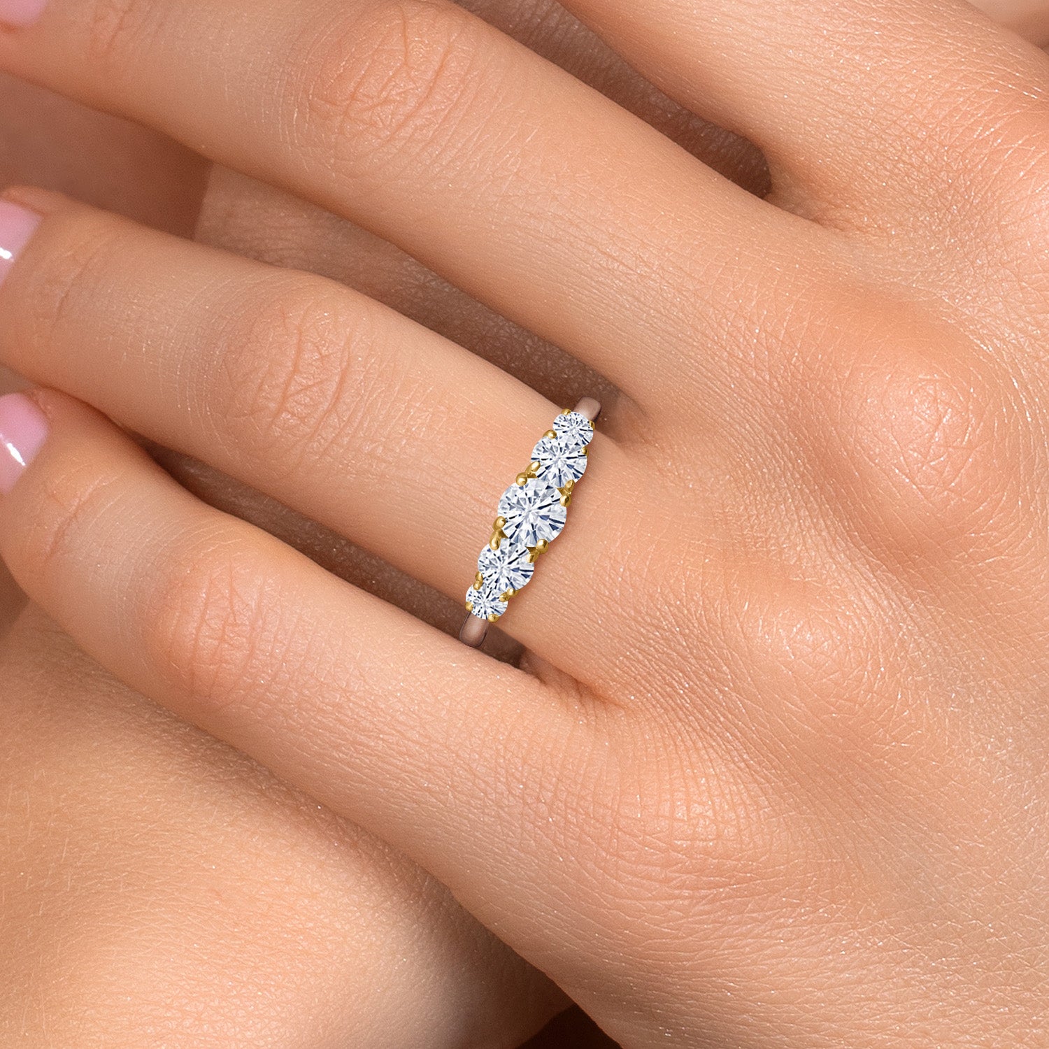 Ring in 925 Sterling Silver and 10K Yellow Gold