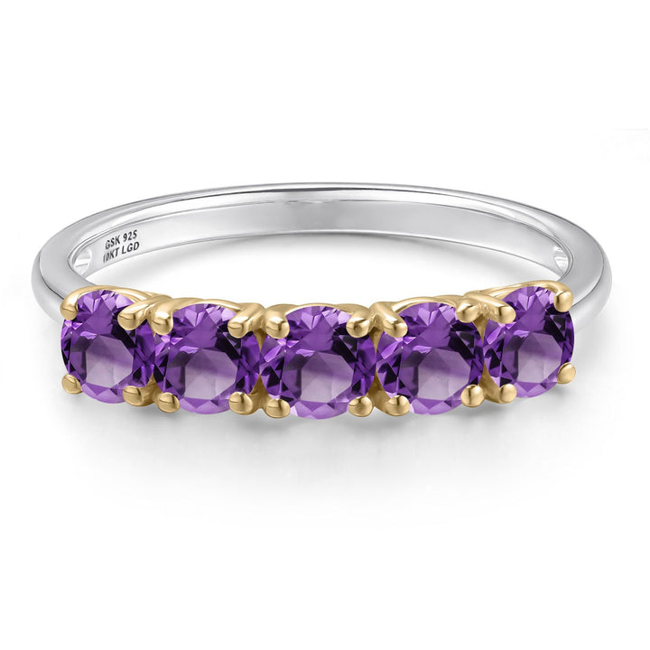 Ring in 925 Sterling Silver and 10K Yellow Gold