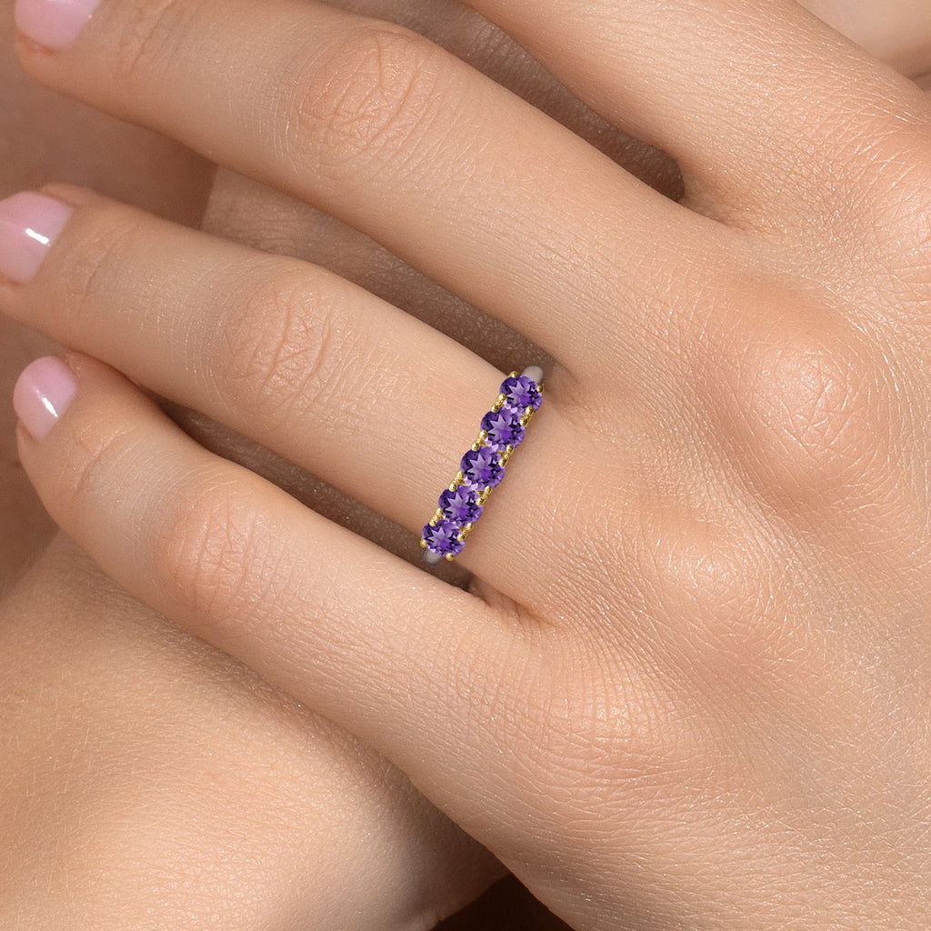 Ring in 925 Sterling Silver and 10K Yellow Gold