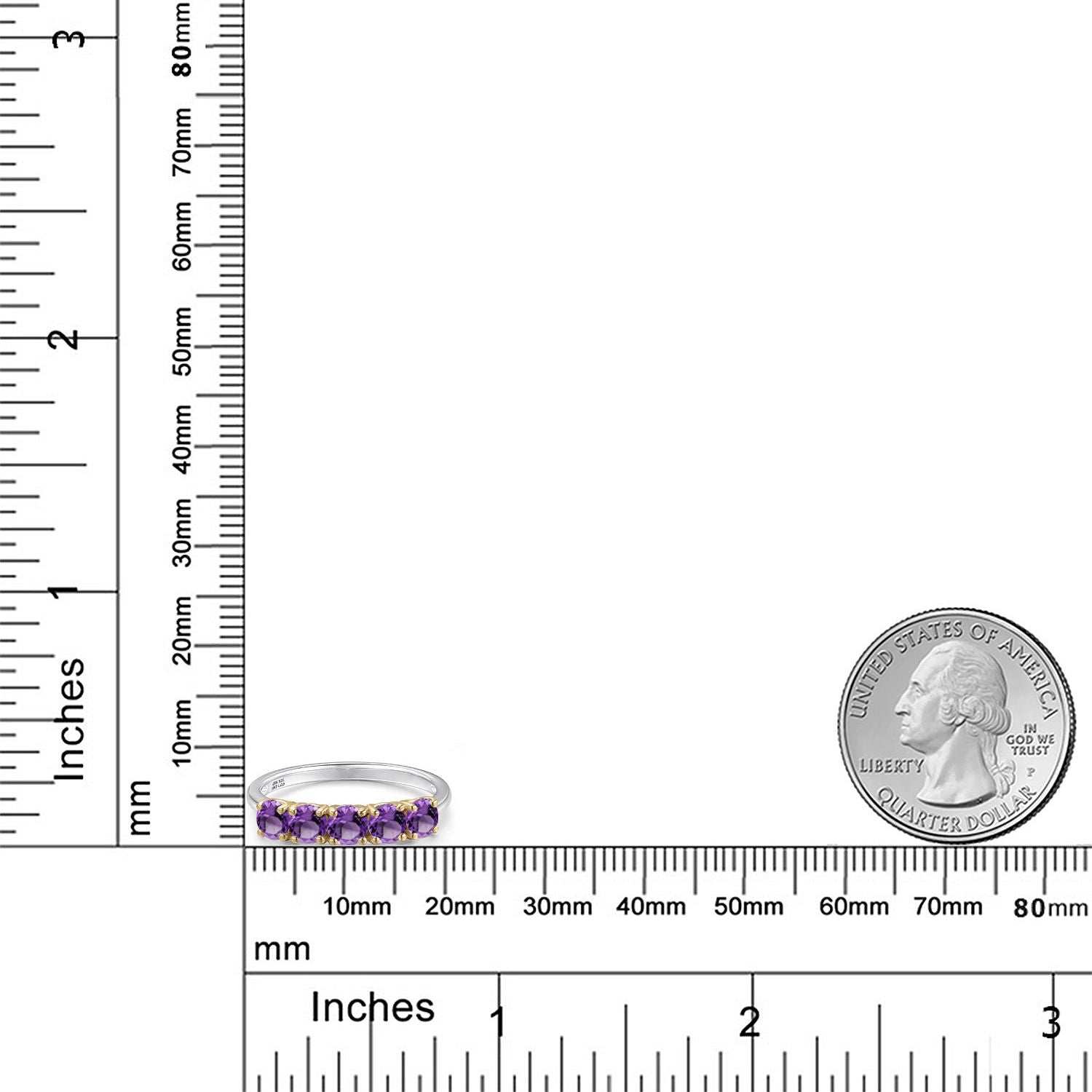 Ring in 925 Sterling Silver and 10K Yellow Gold