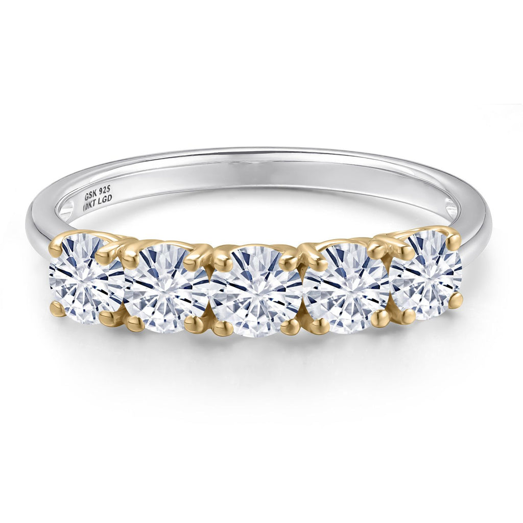 Ring in 925 Sterling Silver and 10K Yellow Gold