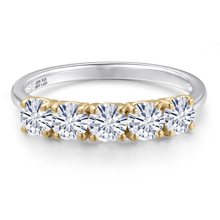 Ring in 925 Sterling Silver and 10K Yellow Gold