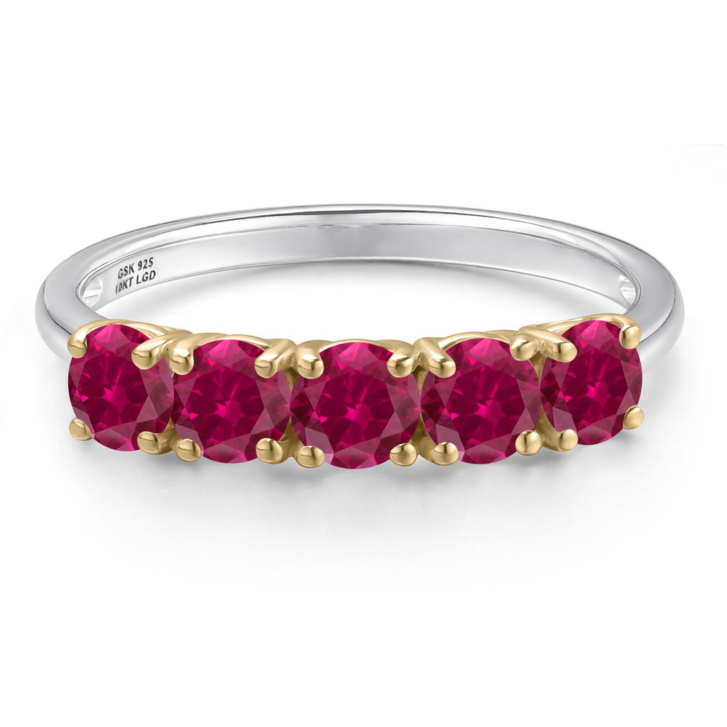Ring in 925 Sterling Silver and 10K Yellow Gold