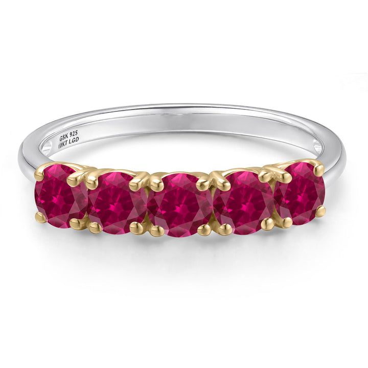 Ring in 925 Sterling Silver and 10K Yellow Gold