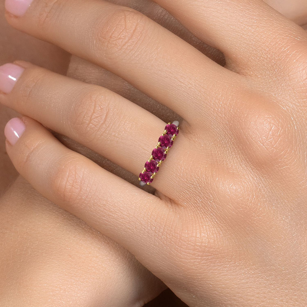 Ring in 925 Sterling Silver and 10K Yellow Gold
