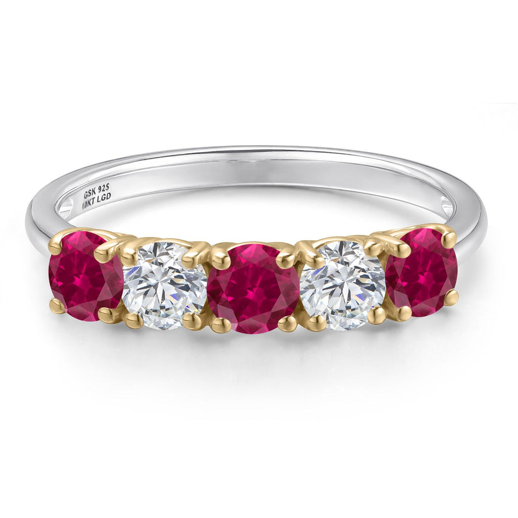 Ring in 925 Sterling Silver and 10K Yellow Gold