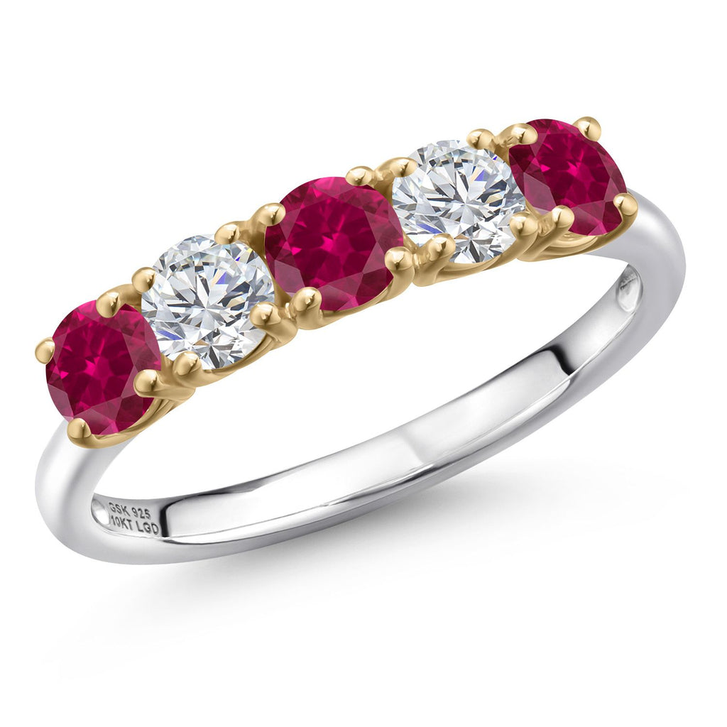 5_Ring in 925 Sterling Silver and 10K Yellow Gold