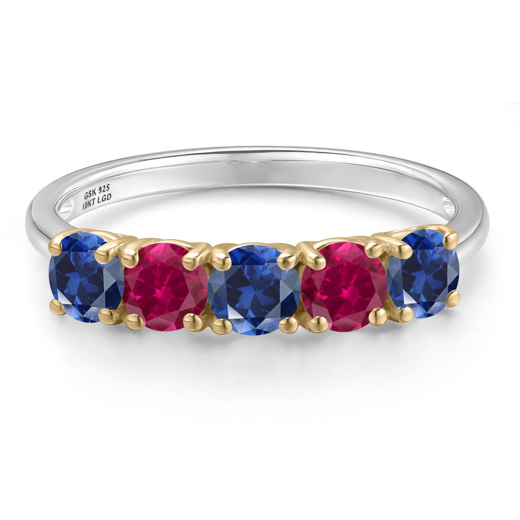 Ring in 925 Sterling Silver and 10K Yellow Gold