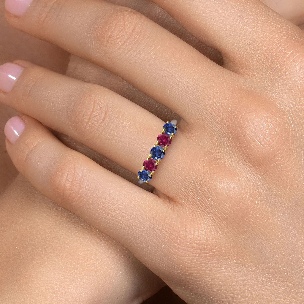 Ring in 925 Sterling Silver and 10K Yellow Gold