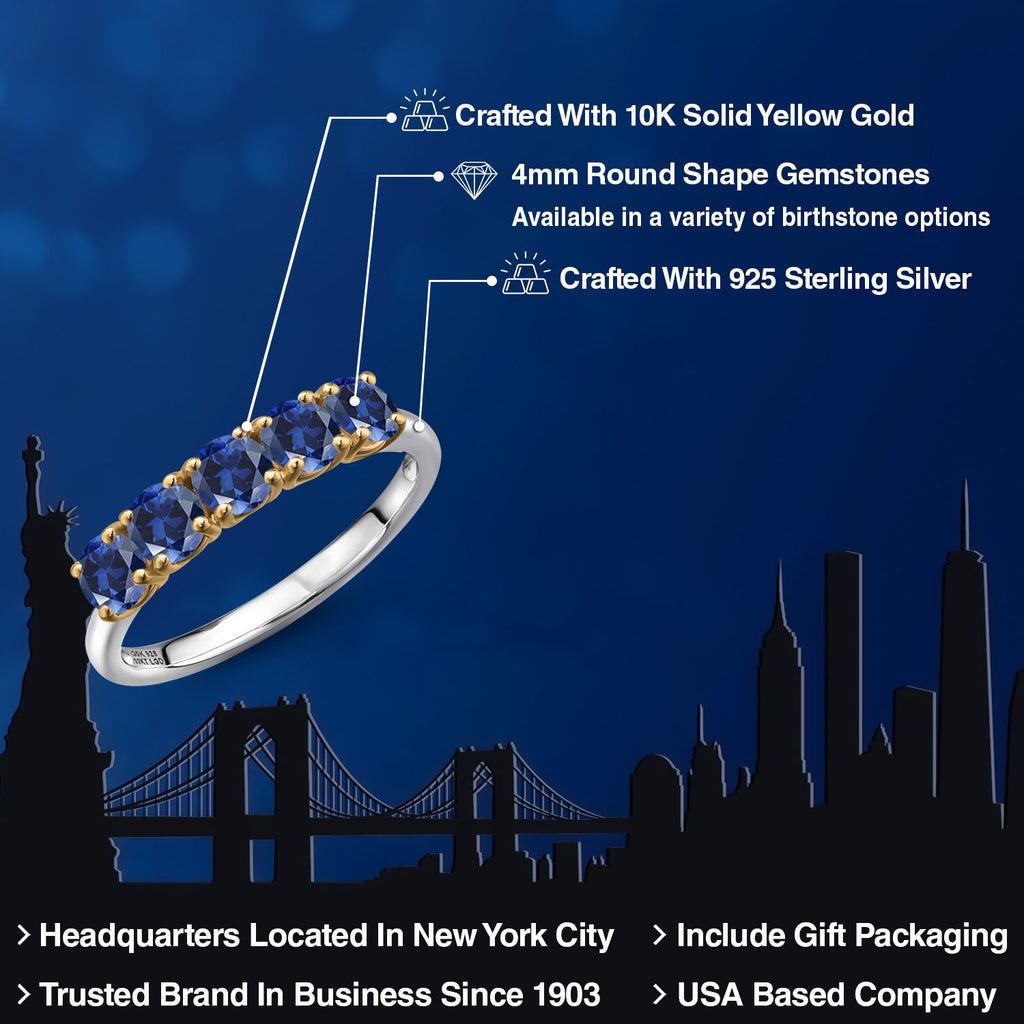 Ring in 925 Sterling Silver and 10K Yellow Gold
