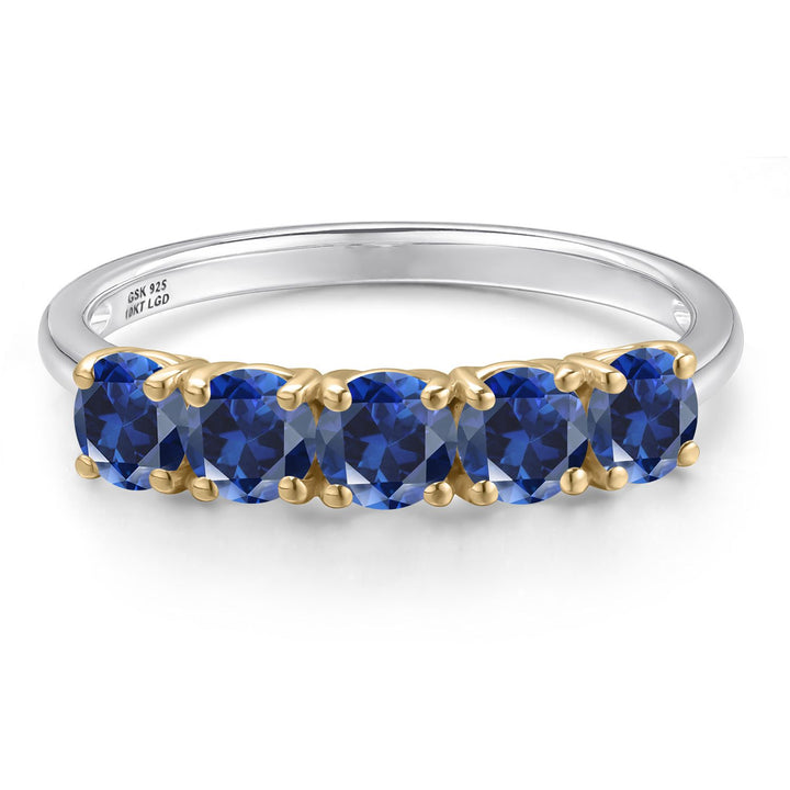 Ring in 925 Sterling Silver and 10K Yellow Gold
