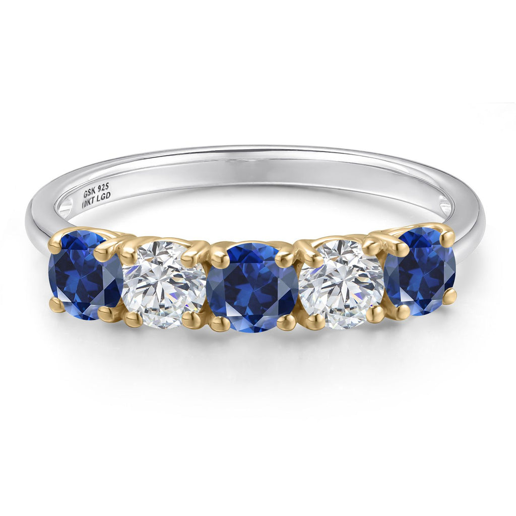 Ring in 925 Sterling Silver and 10K Yellow Gold
