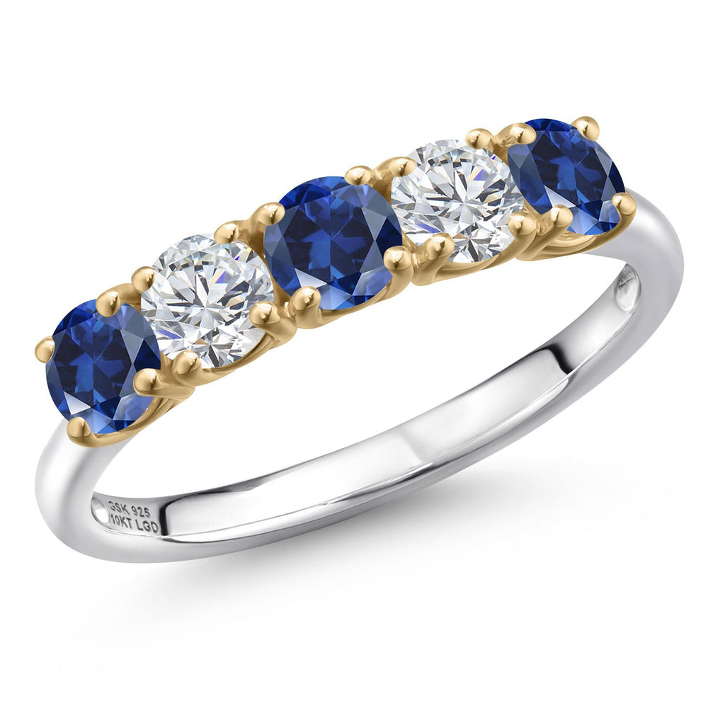 Ring in 925 Sterling Silver and 10K Yellow Gold