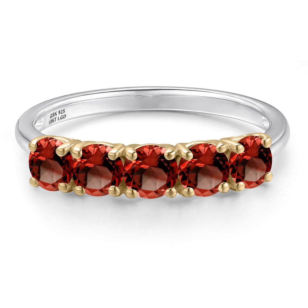 Ring in 925 Sterling Silver and 10K Yellow Gold
